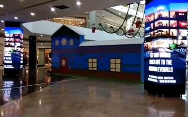 P3 Indoor Advertising LED Display in Shopping Center, New Delhi, India