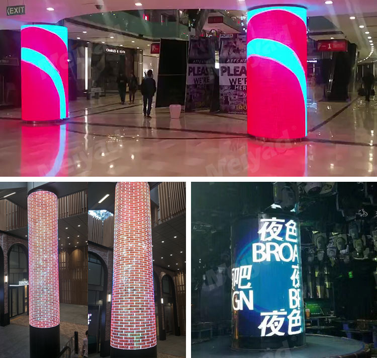 showcase of meiyad flexible led screen