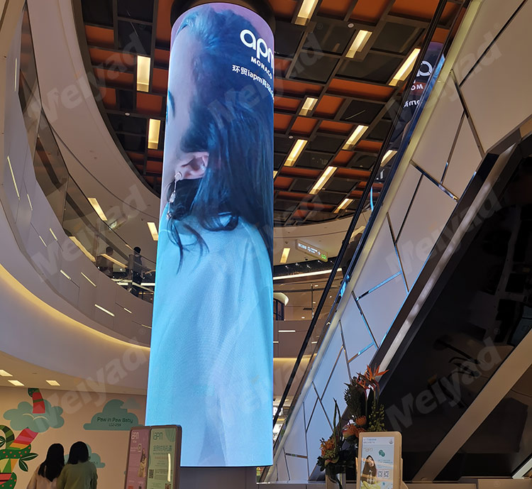 P2.5 column led screen in Shanghai