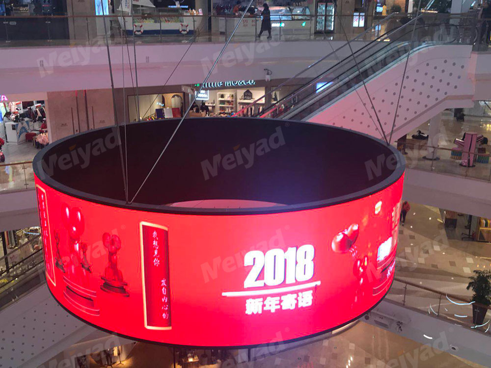 P4 Flexible LED Display in HK Shopping Mall