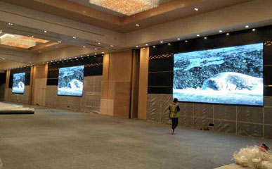 Indoor P4 Full Color LED Wall in Indonesia 46sqm