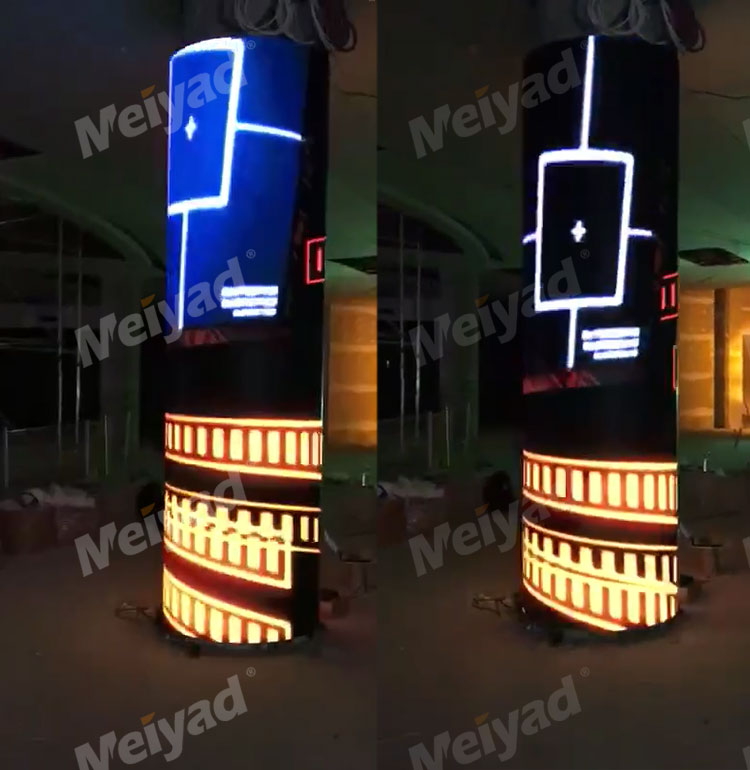 Turkey New Supermarket P4 Flexible Cylindrical LED Screen
