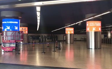 Spain Metro Station P5 Column Flexible LED Screen
