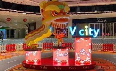 Hong Kong Shopping Mall P4 Flexible Cylindrical LED Display