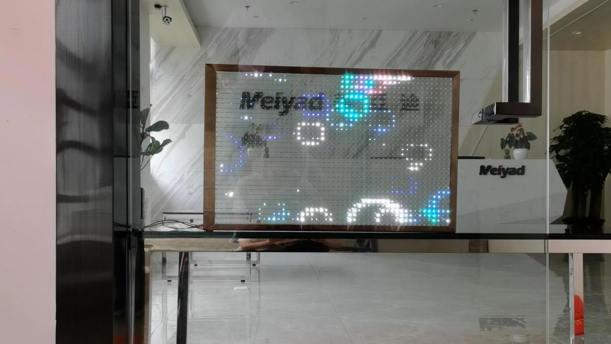 transparent glass led display