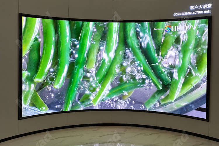 P1.875 flexible curved led display W 3840mm * H 1920mm