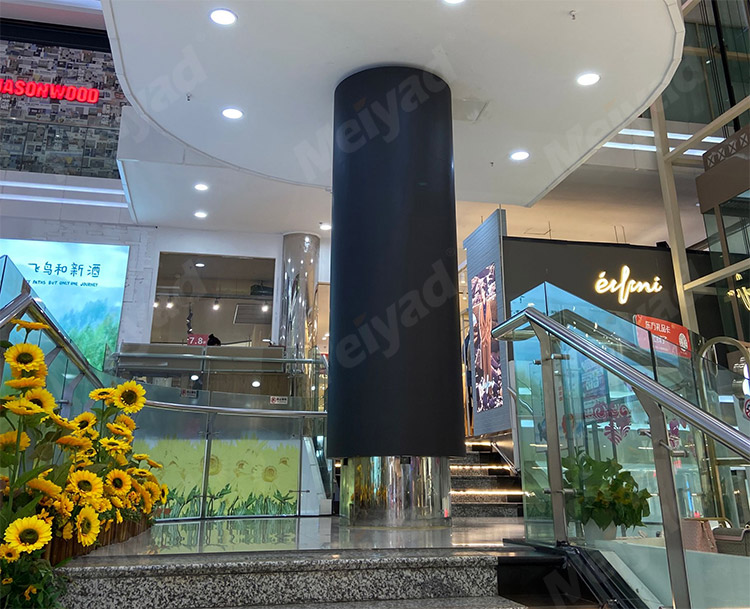 Meiyad P1.875 Cylinder LED Screen in Shopping Mall