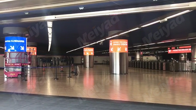 P5 Indoor LED Displays in Spain Subway Station