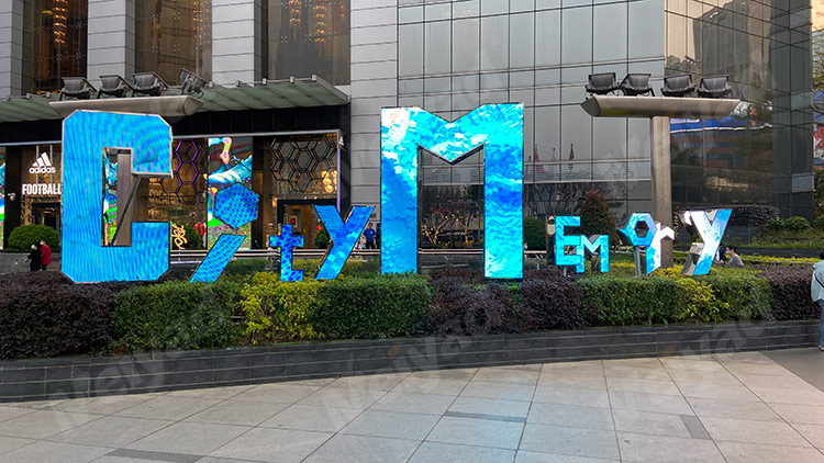 City Memory Outdoor P5 Letter Logo LED Display Sign