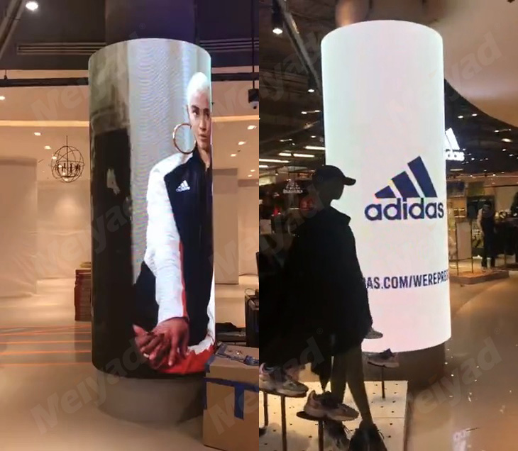 P2.5 flexible led display screen in Thailand brand chain store