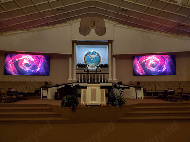 Meiyad P3 indoor led screen in USA church