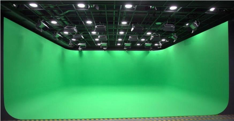 Traditional green screen studio