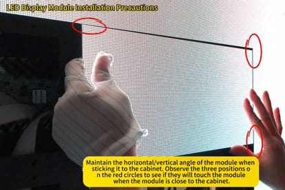 How to prevent damaging the LEDs during module installation?