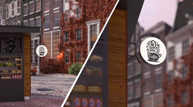 6 application of round led screen - Coffee shop.jpg