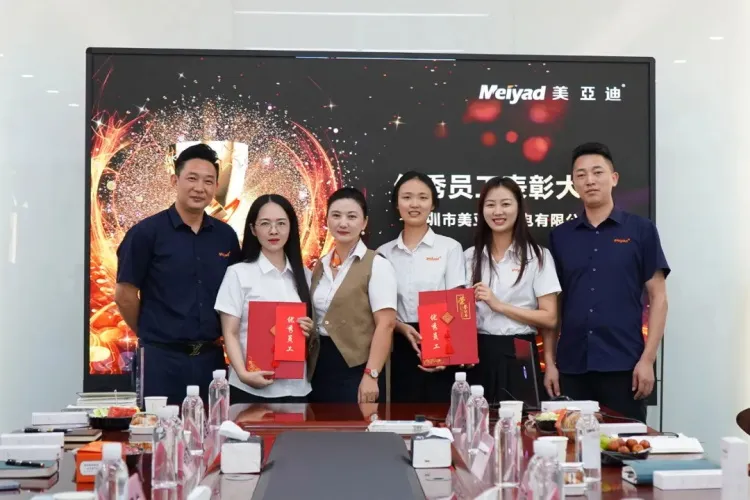 Excellent employees of the sales department and department leaders