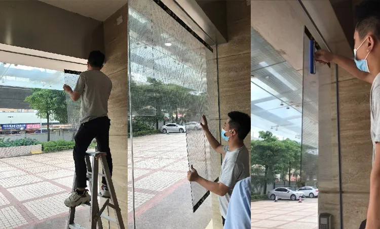 how to install Meiyad transparent flex led screen?