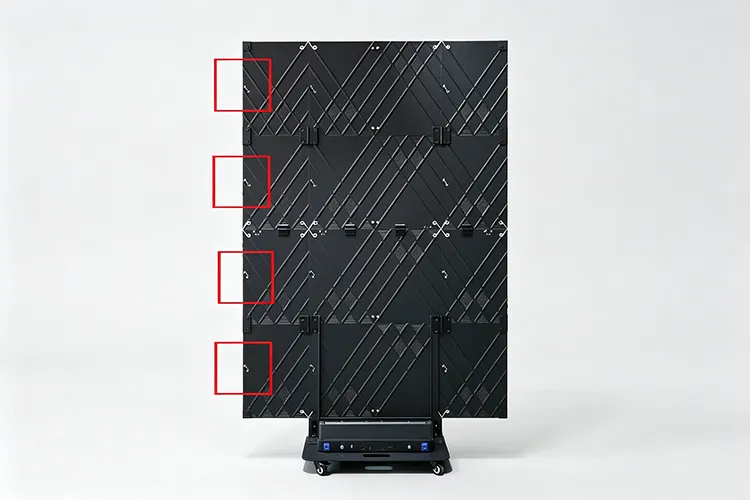 LED Poster Cabinet Lock Positions